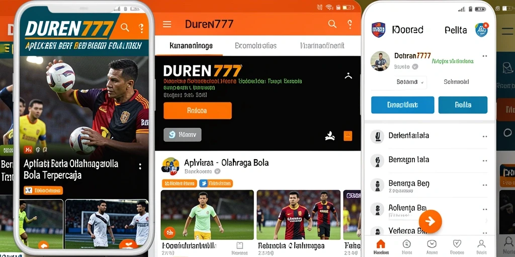 Tampilan antarmuka aplikasi DUREN777 yang informatif dan menarik.