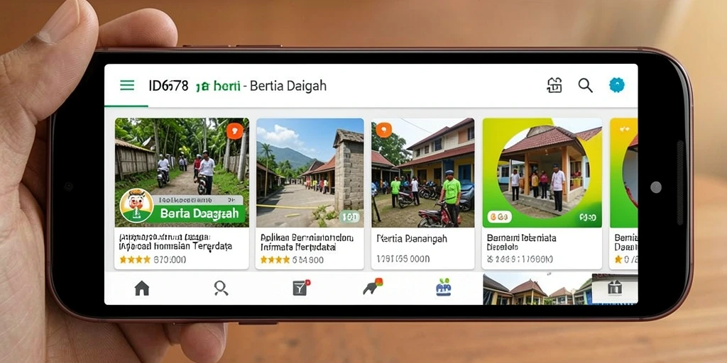 Tampilan antarmuka aplikasi ID678 yang menarik dan informatif.