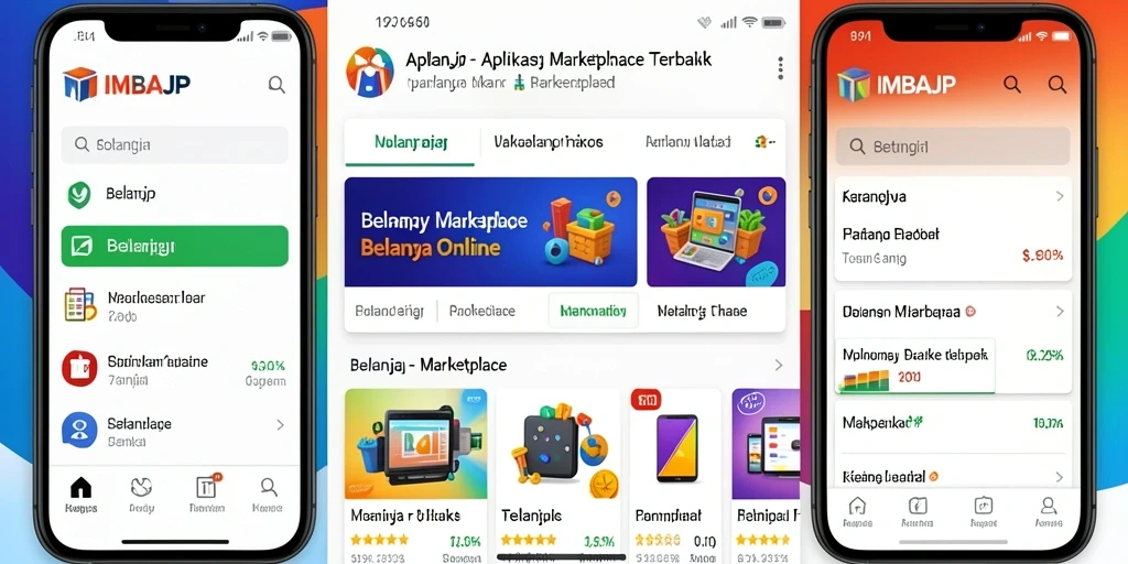 Tampilan antarmuka IMBAJP yang menarik dan fungsional untuk belanja online.