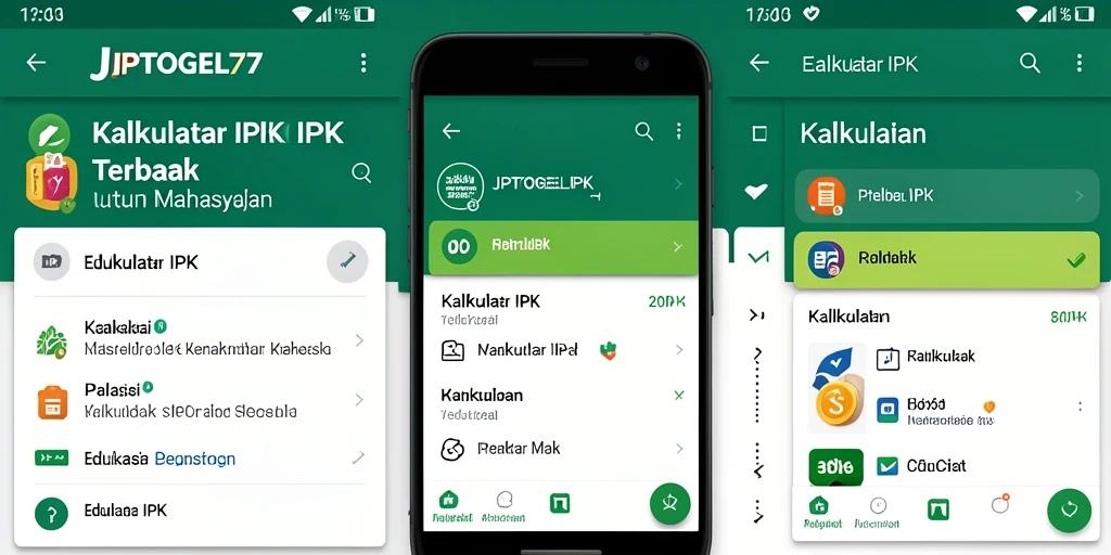 Tampilan antarmuka simpel dari aplikasi Kalkulator IPK