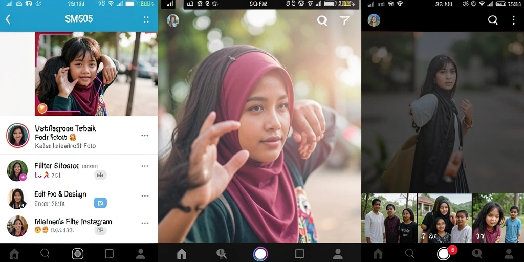Tampilan antarmuka SM605 yang mudah digunakan untuk Filter Instagram.