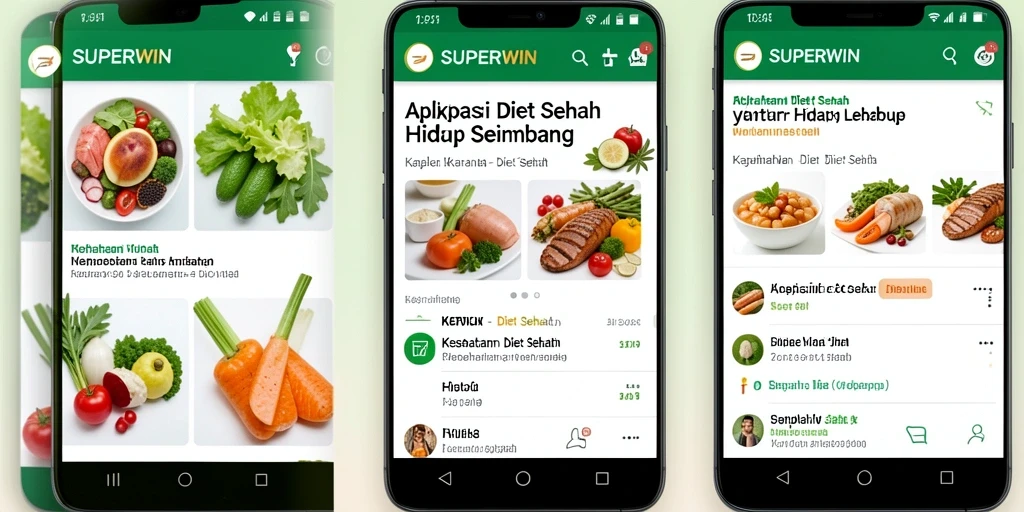 Tampilan aplikasi SUPERWIN yang sederhana dan mudah digunakan.